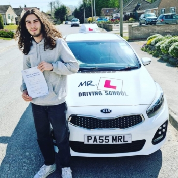 Congratulations to Alex from Burwell who passed his driving test 1st time in Cambridge on the 26-4-21 after taking driving lessons with MR.L Driving School.
