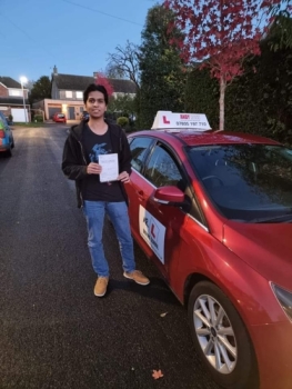 Congratulations to Dhruv Chauhan who passed his driving test in Cambridge on the 8-11-22 after taking driving lessons with MR.L Driving School.