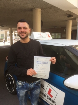 Congratulations to Ekrem Babur from Soham who having failed his test with another driving school sailed through at the 1st attempt with MRL Driving School Ekrem passed in Cambridge on the 12-7-17 Well done to both Ekrem and his driving instructor Jayne Hardy