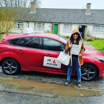 Congratulations to Olga from Kirtling near Newmarket who passed in Cambridge on the 14-3-19 after taking driving lessons with MR.L Driving School.