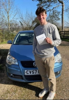 Congratulations to Cosmo Ball from Newmarket who passed his driving test on the 19-3-22 after taking driving lessons with MR.L Driving School....