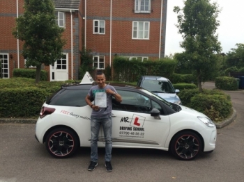 Congratulations to Zac from Cambridge who passed 1st time on the 3-7-15 after taking driving lessons with MRL Driving School