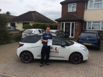 Congratulations to James Bursford from Burwell who passed 1st time in Bury St Edmunds on the 22-4-16 after taking driving lessons with MRL Driving School