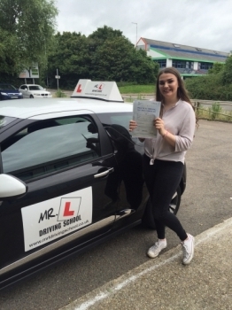 Congratulations to Kira from Haddenham who passed 1st time on the 8-7-16 in Cambridge after taking driving lessons with MRL Driving School